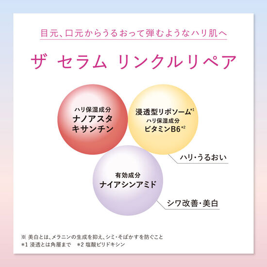 目元、口元からうるおって弾むようなハリ肌へ
