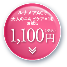 ルナメアACで大人のニキビケア＊1をお試し 1,100円(税込)