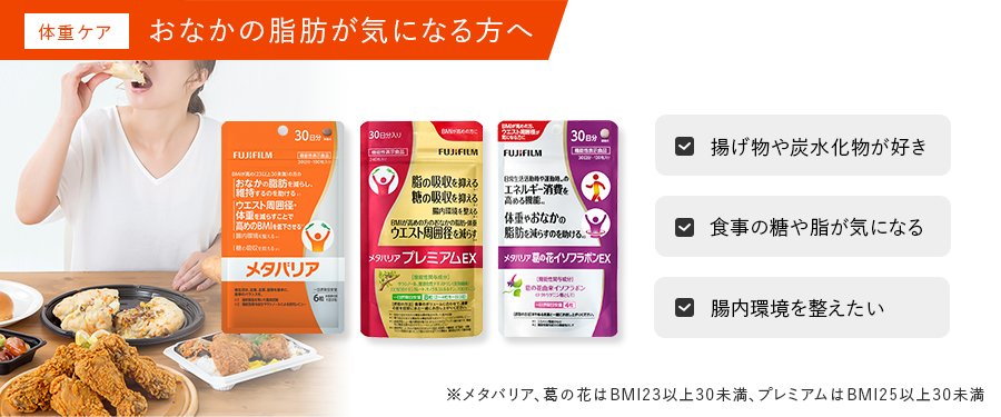 体重ケアのメタバリアシリーズはこちら
