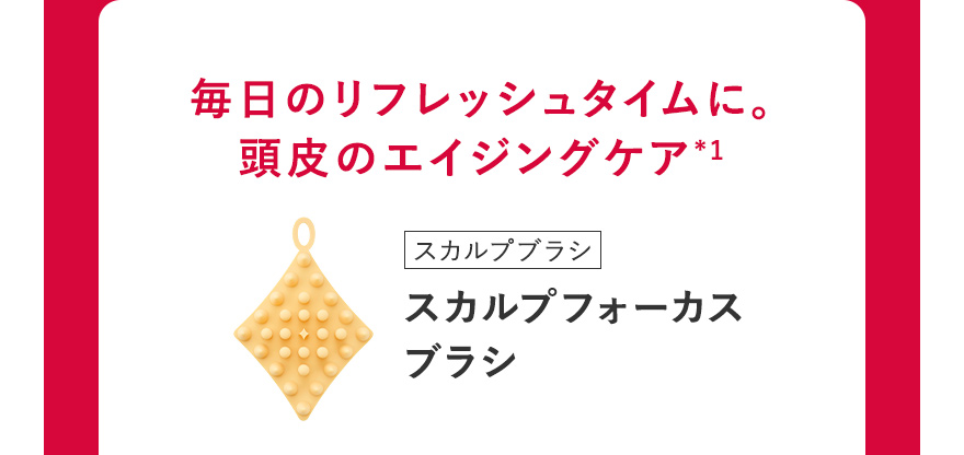 毎日のリフレッシュタイムに。頭皮のエイジングケア*1 [スカルプブラシ] スカルプフォーカス ブラシ