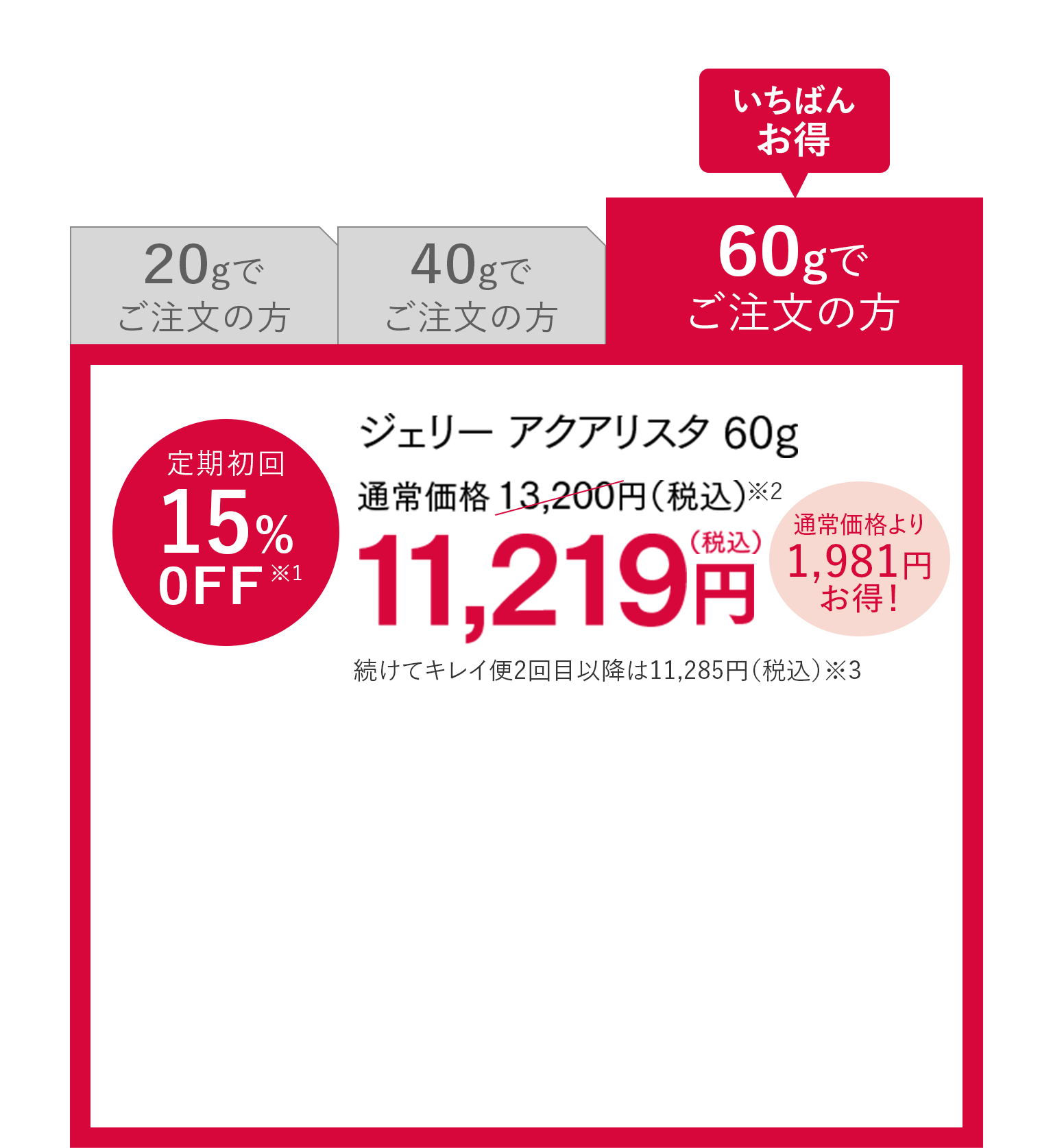 アスタリフト ジェリー アクアリスタ60g定期購入