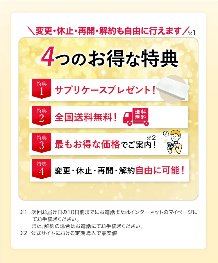 4つの特典