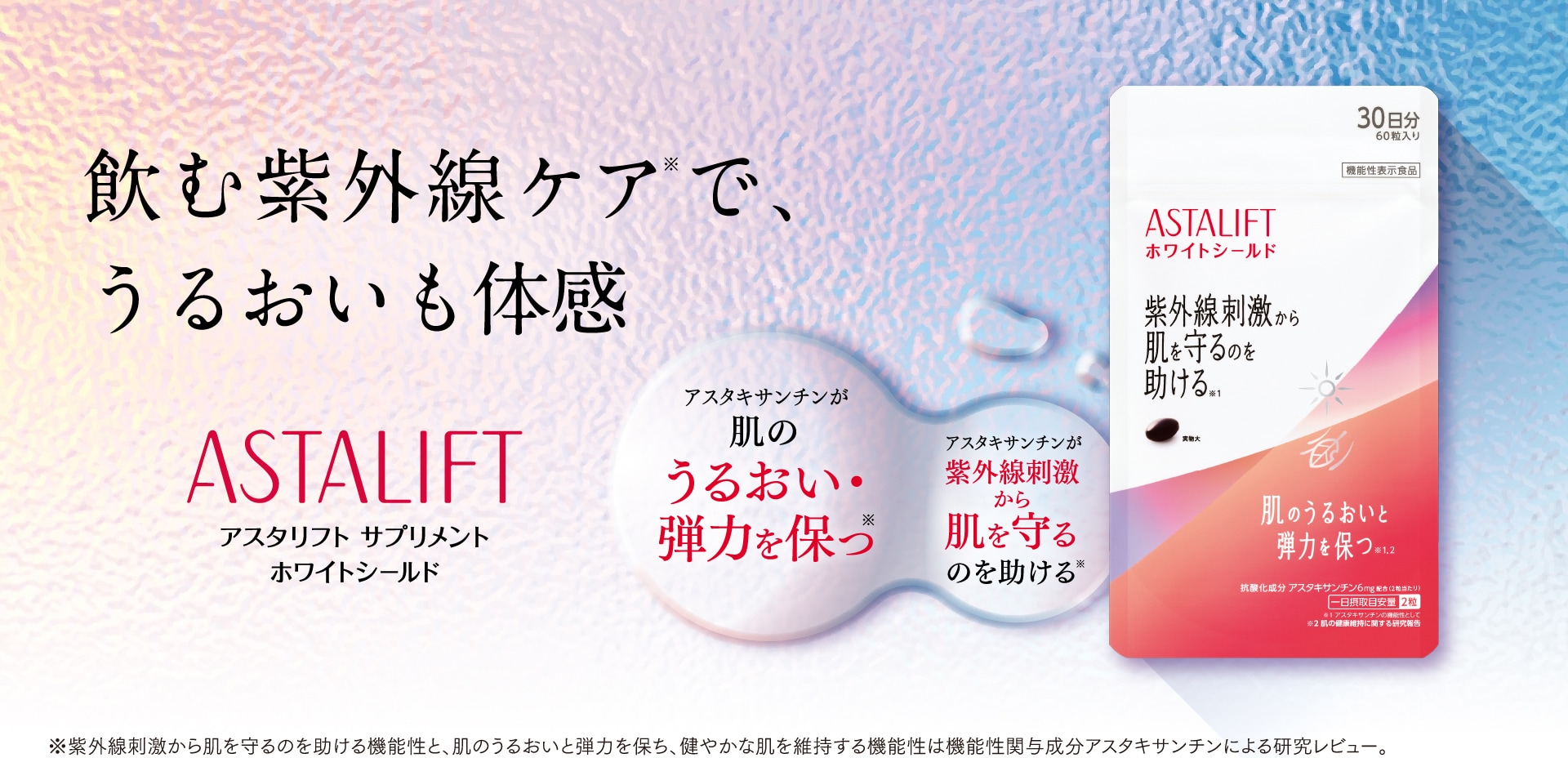 飲む紫外線ケアで、うるおいも体感