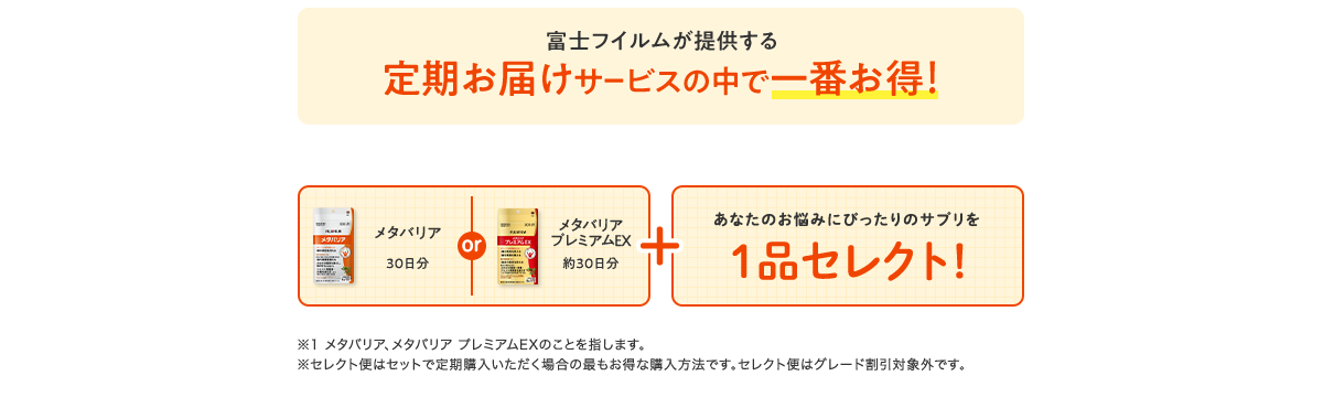 メタバリアとセットでイチバンお得な定期お届け!