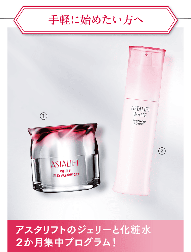 手軽に始めたい方へ アスタリフトのジェリーと化粧水２か月集中プログラム！