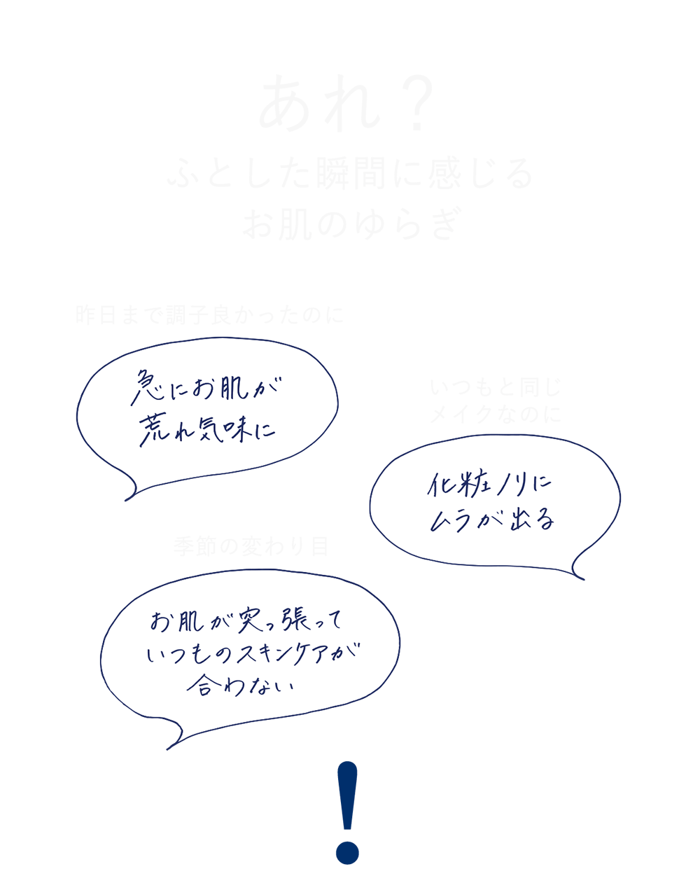 あれ?ふとした瞬間に感じるお肌のゆらぎ