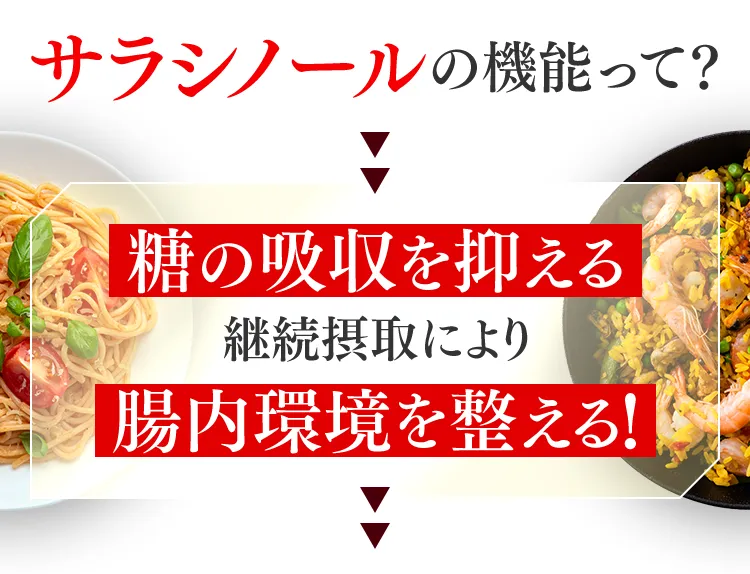 サラシノールの機能って？糖の吸収を抑える、継続摂取により腸内環境を整える！