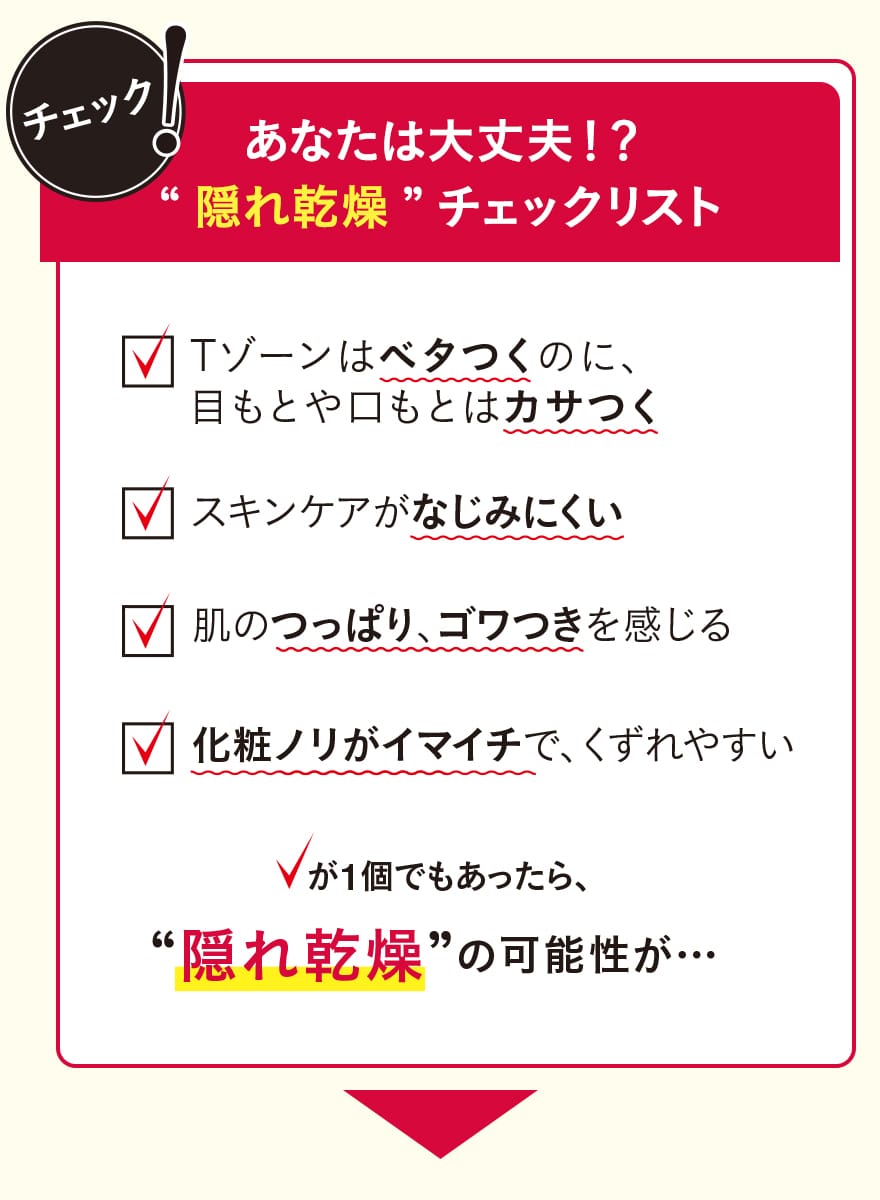 あなたは大丈夫！？“隠れ乾燥”チェックリスト