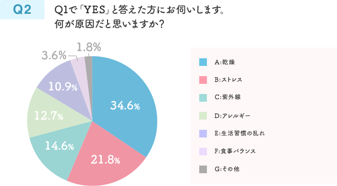 Q2 Q1で「YES」と答えた方にお伺いします。何が原因だと思いますか？