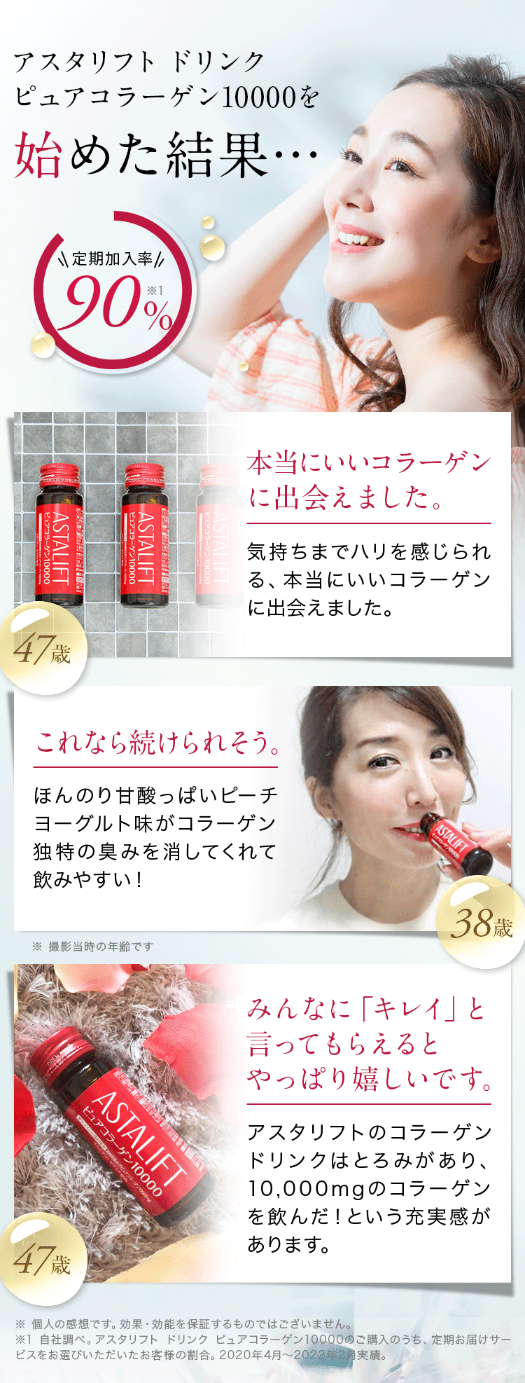 アスタリフト ドリンク ピュアコラーゲン10000を始めた結果…