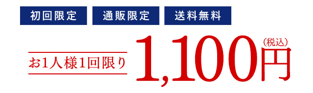 【初回限定】【通販限定】【送料無料】お1人様1回限り 1,100円（税込）