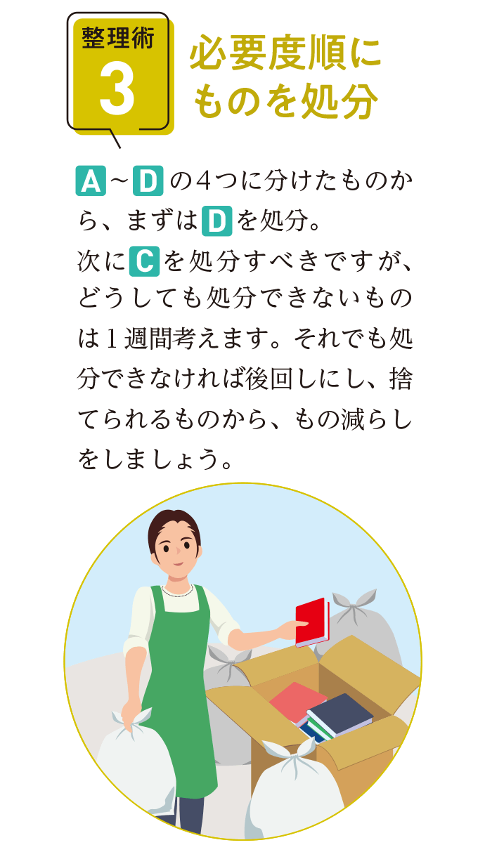 整理術3 必要度順にものを処分