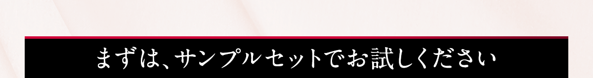まずは、サンプルセットでお試しください