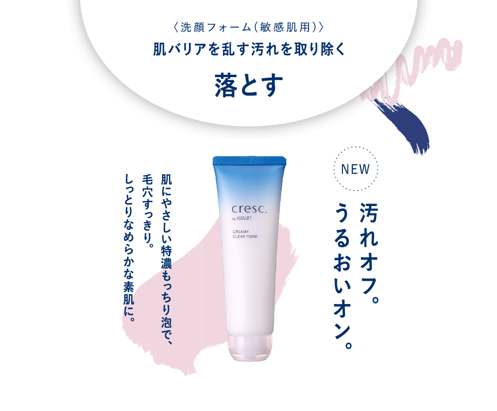 肌バリアを乱す、汚れを取り除く「落とす」洗顔フォーム