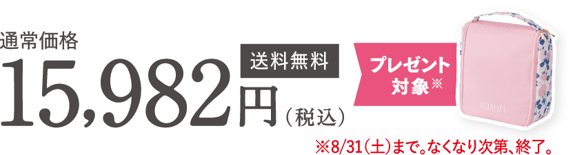 通常価格 15,982円（税込）送料無料 プレゼント対象※ ※8/31（土）まで。なくなり次第、終了。