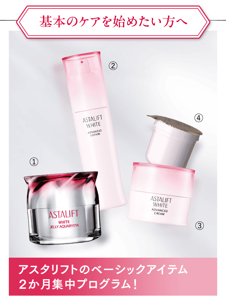 基本のケアを始めたい方へ アスタリフトのベーシックアイテム２か月集中プログラム！