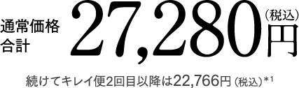 通常価格合計 27,280円 (税込)
