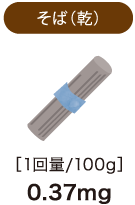 そば（乾）　1回量/100g　0.37mg