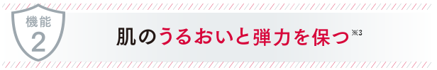 肌のうるおいと弾力を保つ