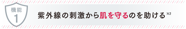 紫外線の刺激から肌を守るのを助ける