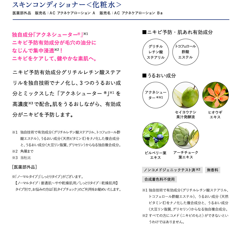 スキンコンディショナー＜化粧水＞
