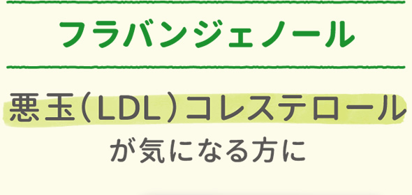 悪玉(LDL)コレステロールが気になる方に「フラバンジェノール」