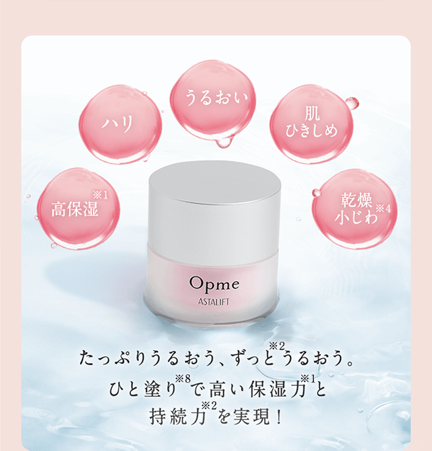 たっぷりうるおう、ずっとうるおう。ひと塗りで高い保湿力と持続力を実現！