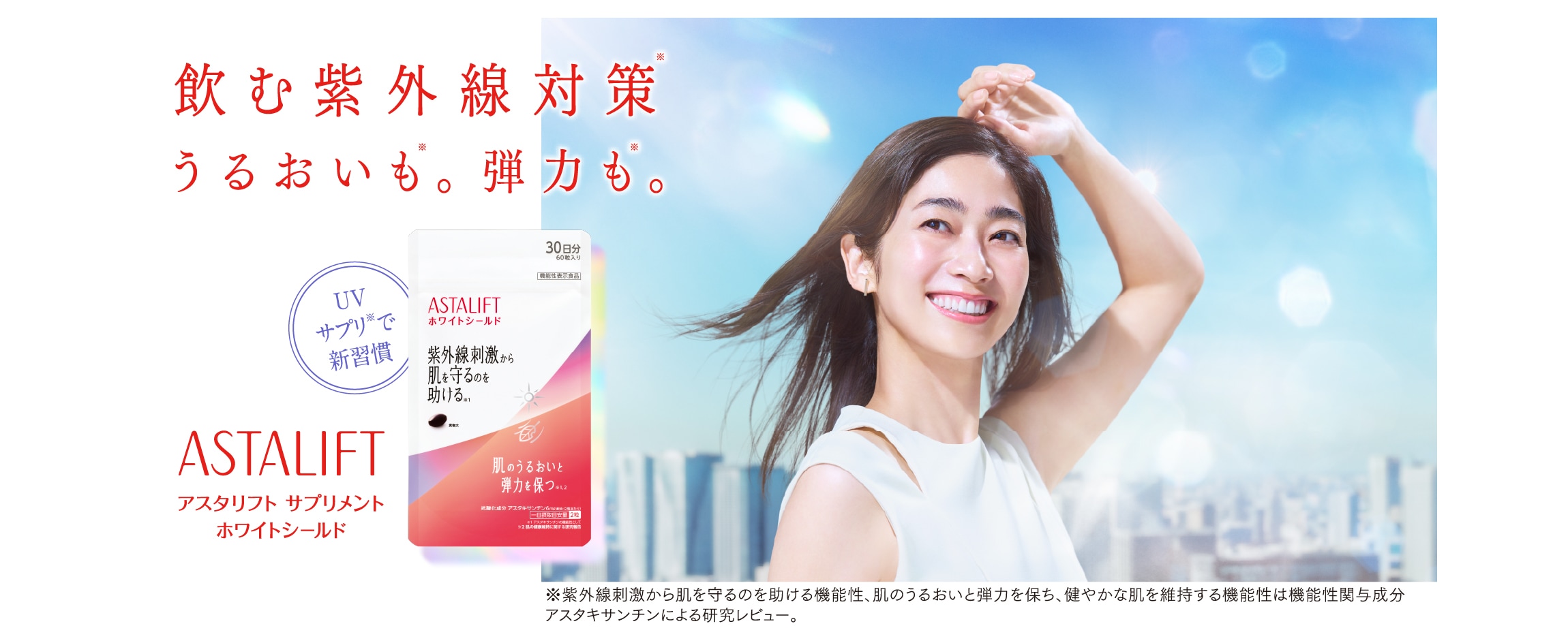 飲む紫外線対策 うるおいも。弾力も。