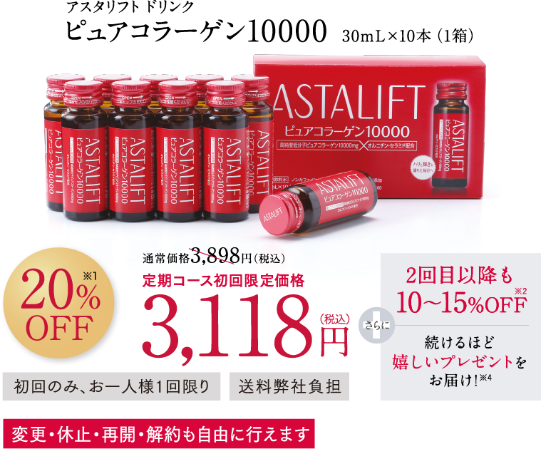 アスタリフト ドリンク ピュアコラーゲン10000
