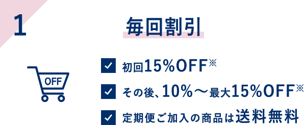 1 毎回割引