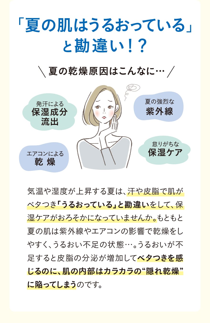 「夏の肌はうるおっている」と勘違い！？