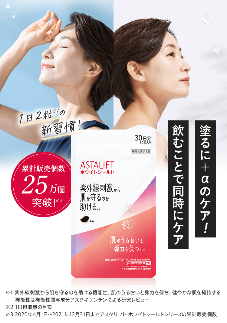 塗るに＋αのケア！飲むことで同時にケア