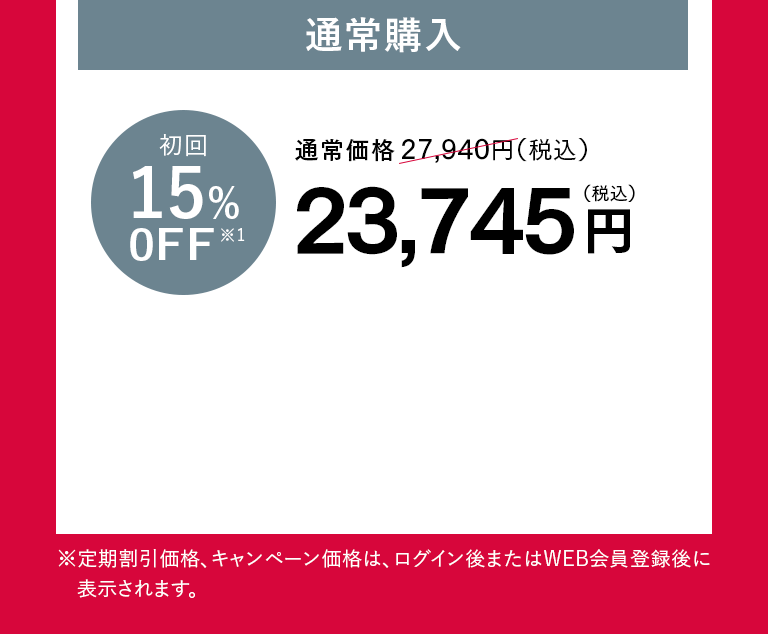 通常購入 23,745円（税込）