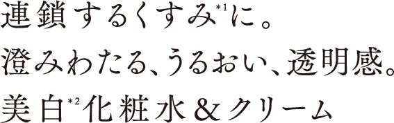 濃密なハリ、うるおいみなぎる化粧水＆クリーム