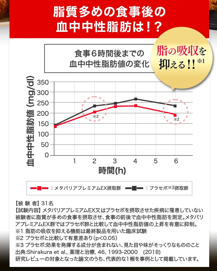 脂質多めの食事後の血中中性脂肪は！？