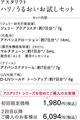 ハリ／うるおいお試しセット