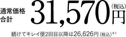 通常価格合計 31,570円 (税込)