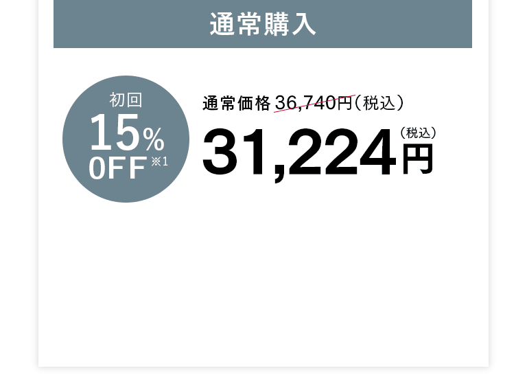 通常購入31,224円（税込）