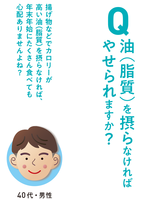 油（脂質）を摂らなければやせられますか？