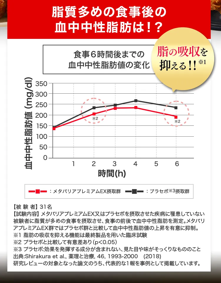 脂質多めの食事後の血中中性脂肪は！？