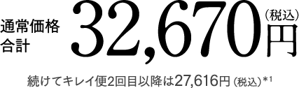 通常価格合計 32,670円 (税込)