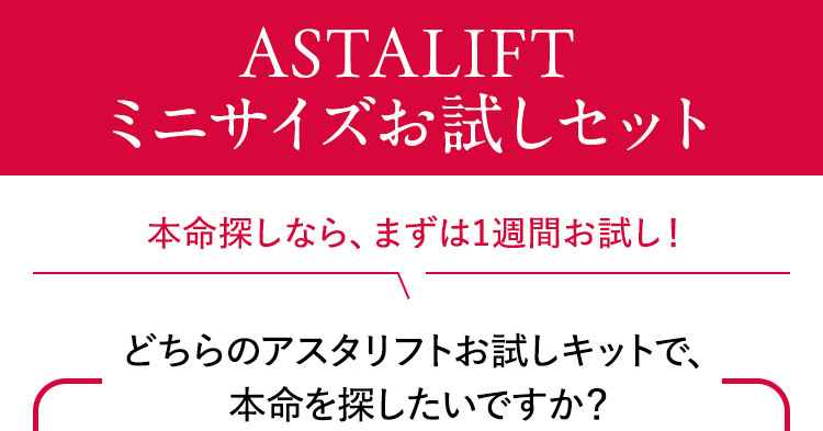 アスタリフト デビュー ミニサイズお試しキット