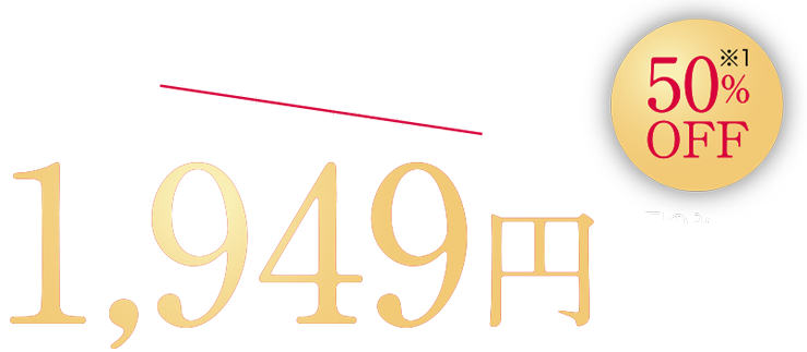 50%OFF価格 1,949円
