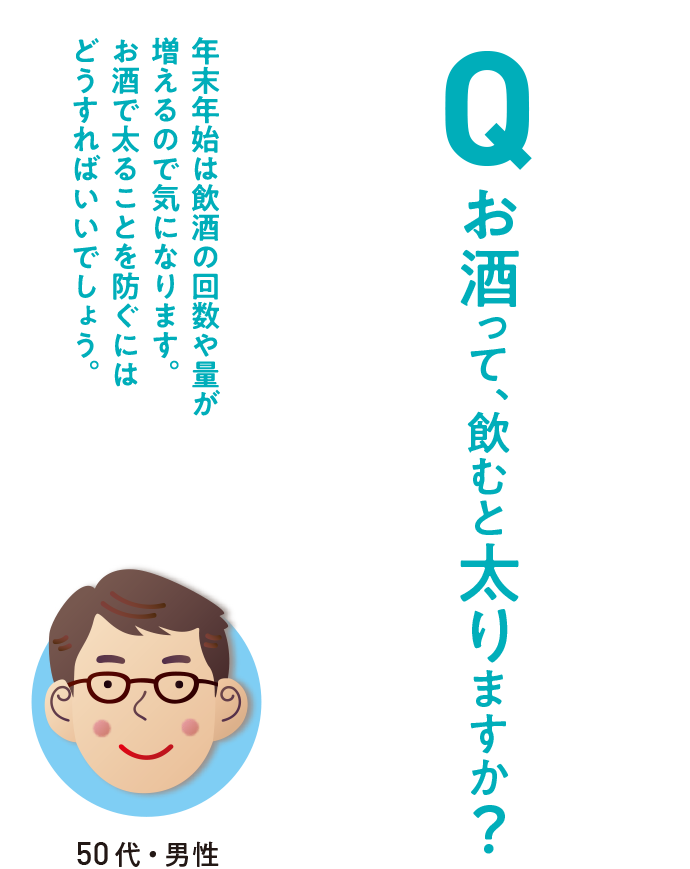 お酒って、飲むと太りますか？