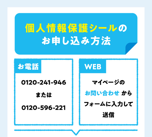 個人情報保護シールのお申し込み方法