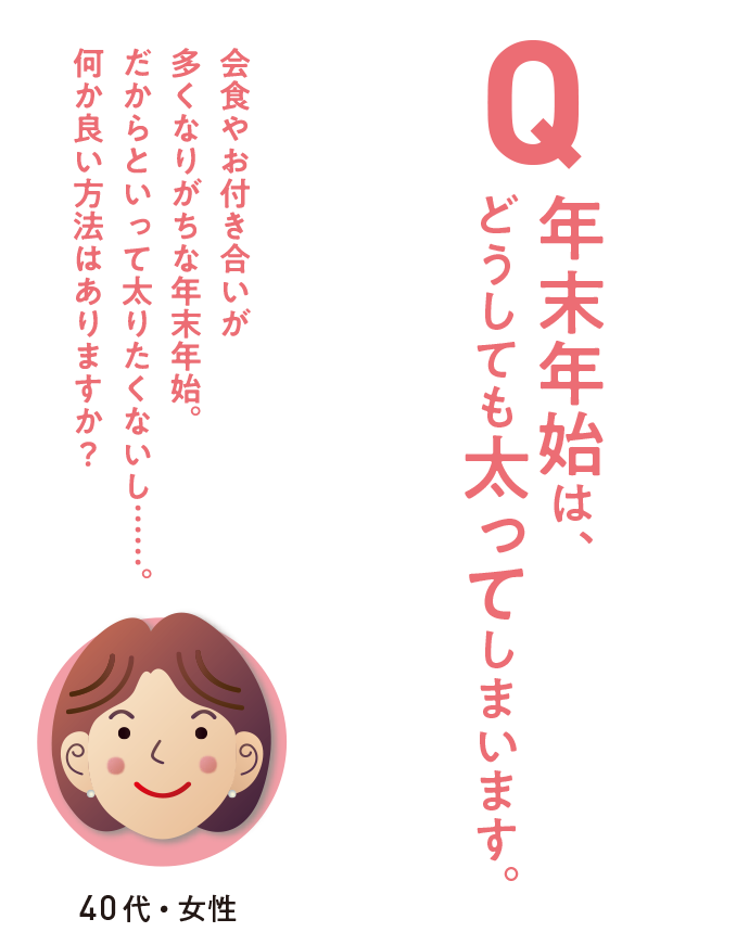 年末年始は、どうしても太ってしまいます。