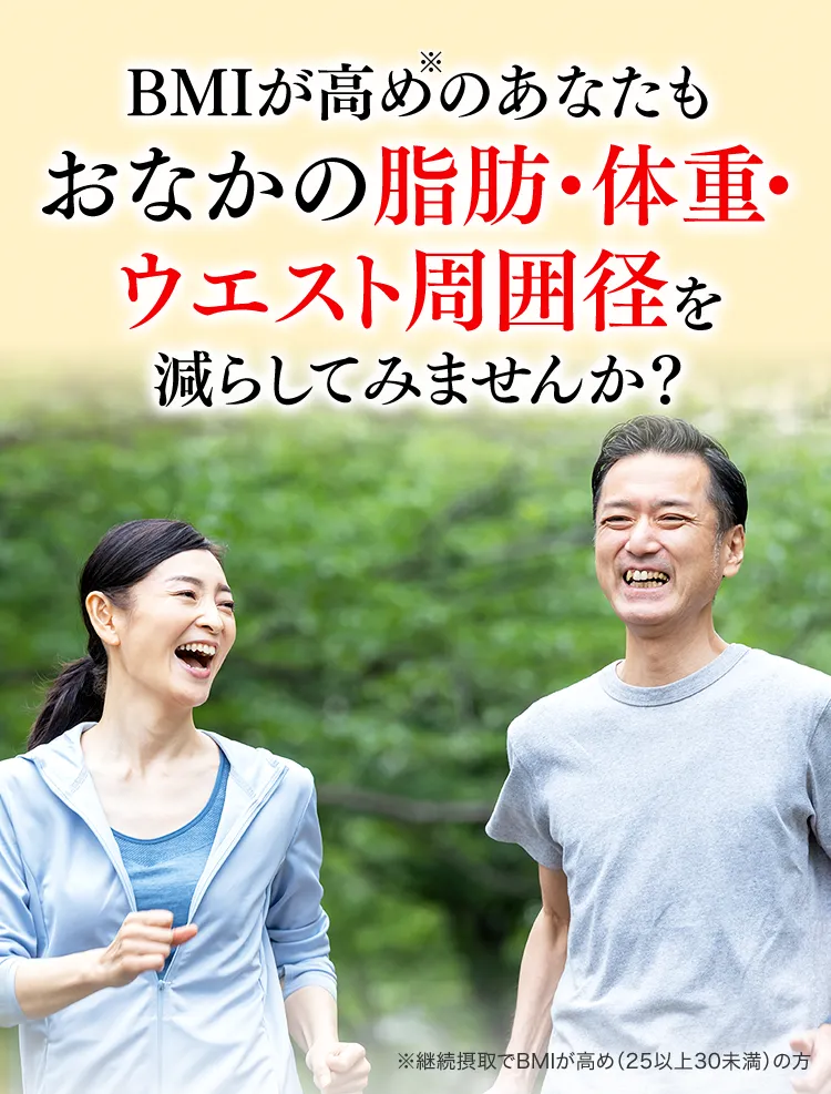 BMIが高めのあなたもおなかの脂肪・体重・ウエスト周囲径を減らしてみませんか？
