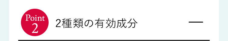 2種類の有効成分