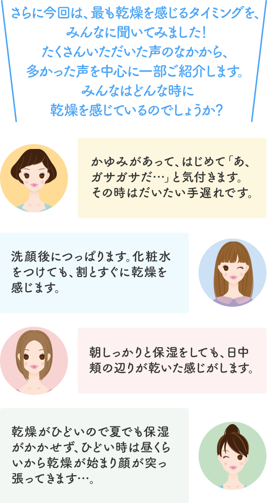 最後に「大人のニキビ」の主な原因だと思うことを聞いてみると、みなさんのリアルで切実な声が…。なかには、原因がわからず悩んでいるという声もありました。集まった声の一部をご紹介します。