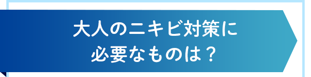 大人のニキビ対策に必要なものは?